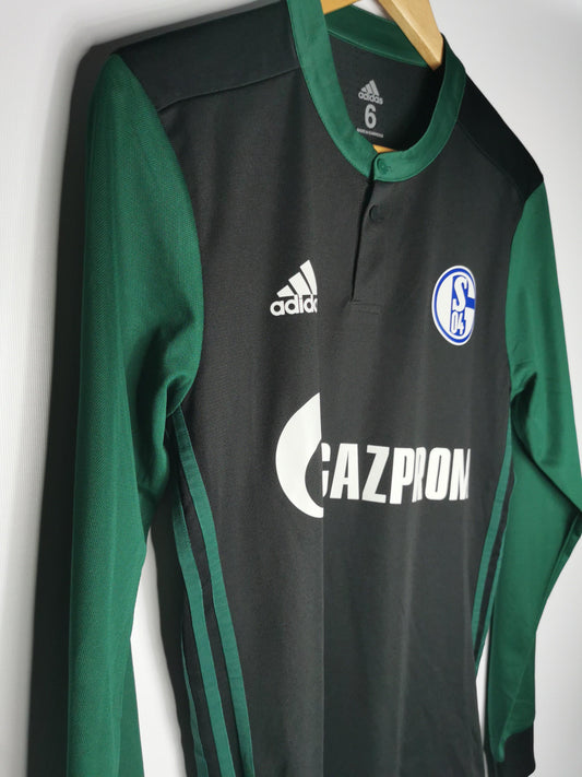 Authentic Schalke 2017 Adidas Away Long Sleeve Kitroom Issued Football Shirt (Image 2)