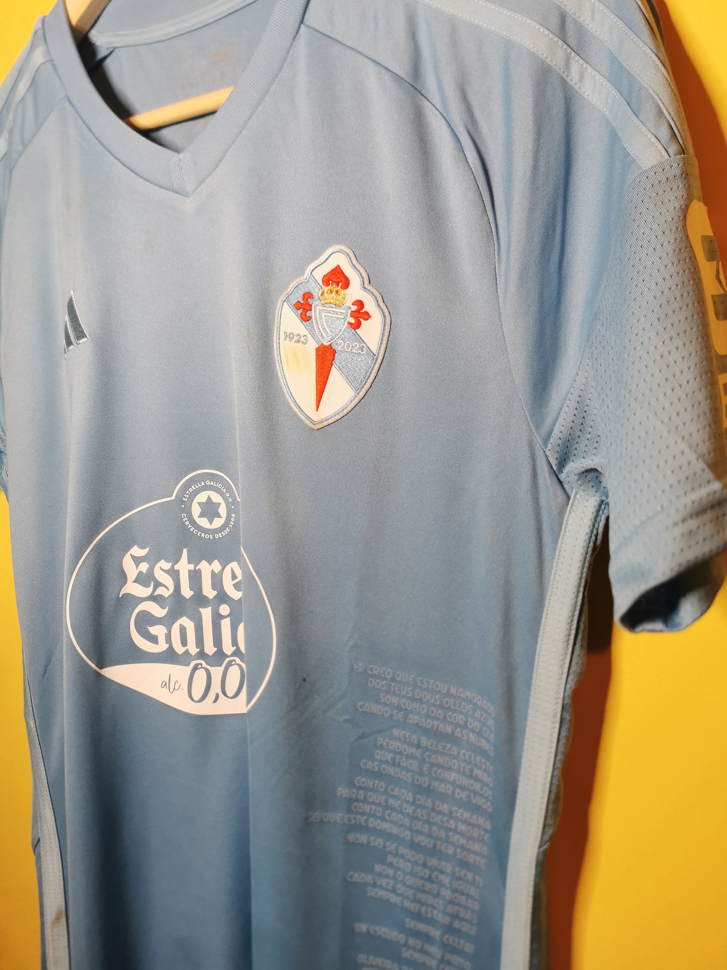 2023 Celta Vigo Home Fran Beltran matchworn & signed vs Valencia