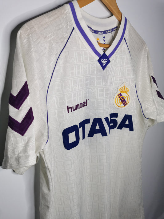 Authentic 1991 Real Madrid Home Michel UEFA Cup Match Worn vs Utrecht (23 Oct 1991) (Image 2)