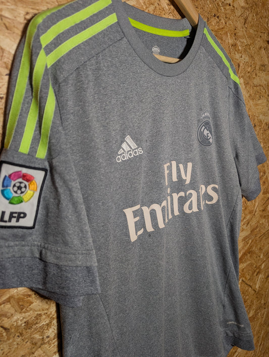 Authentic Real Madrid 2015 Adidas Grey Away Football Shirt, Large (Image 2)