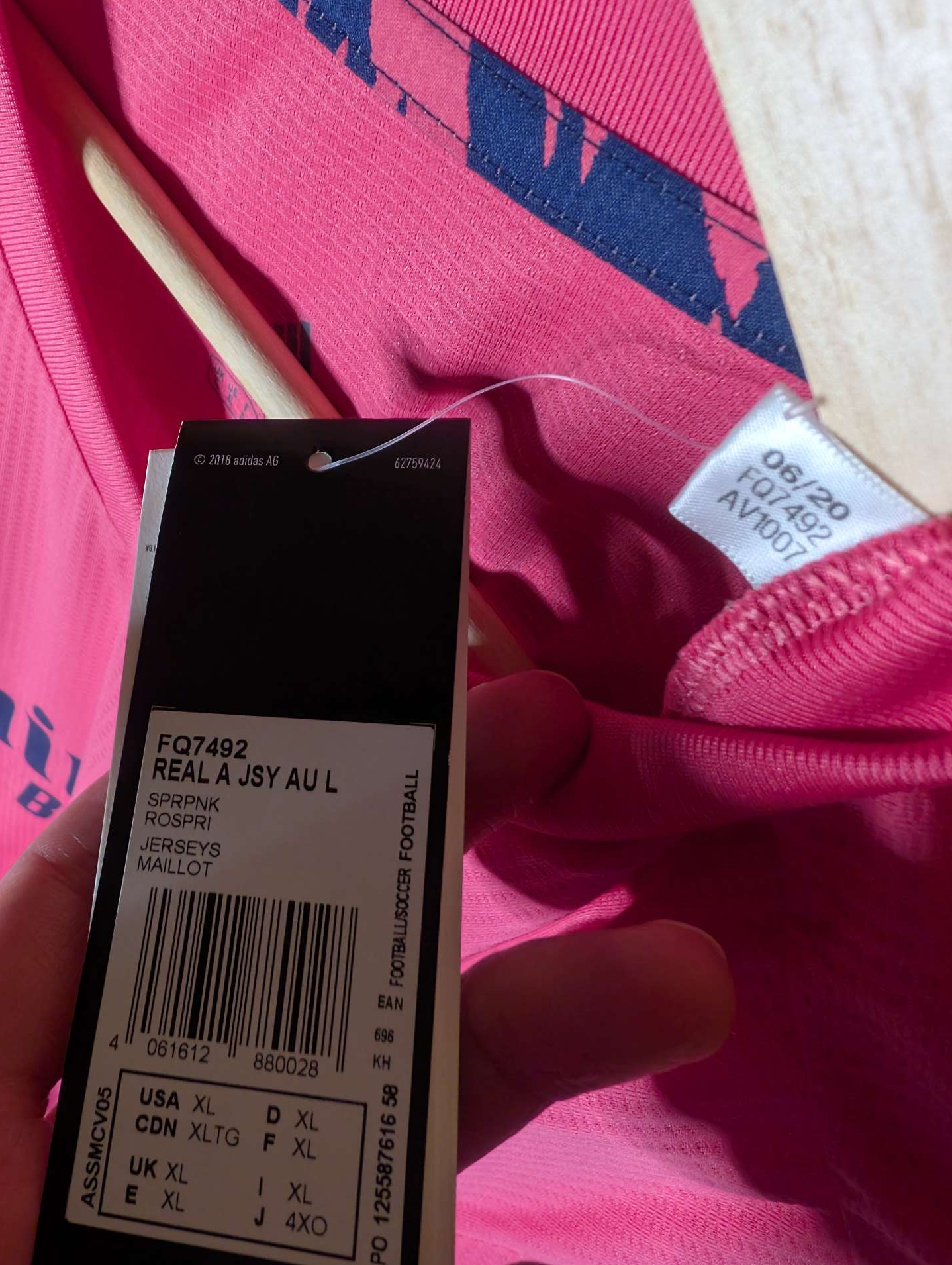 2020 Real Madrid Away Long Sleeve Player Spec, X Large, BNWT