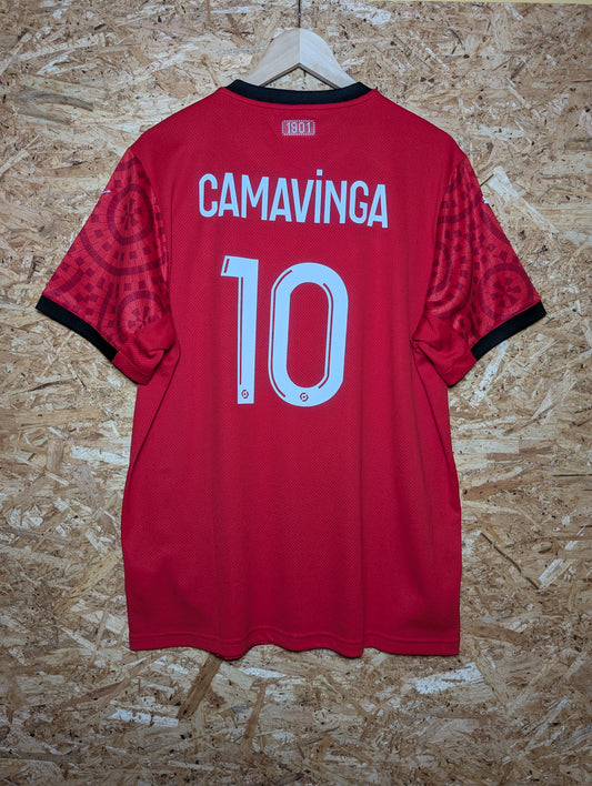 Stade Rennes 2020 Puma Home Football Shirt 'Camavinga 10' BNWT (Image 2)