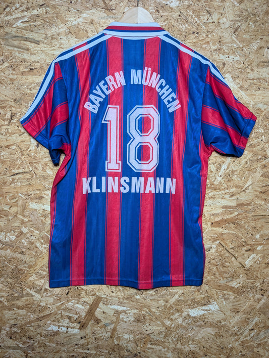 Authentic Bayern Munich 1995 Adidas Home Football Shirt 'Klinsmann 18' (Image 2)