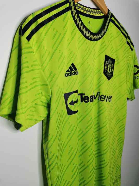 Authentic Manchester United 2022 Third Short Sleeve Player Spec Football Shirt 'Garnacho 49' (Image 2)