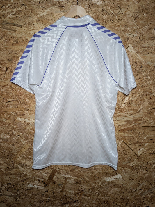 Authentic Real Madrid 1986 Hummel White Home Football Shirt, Large (Image 2)