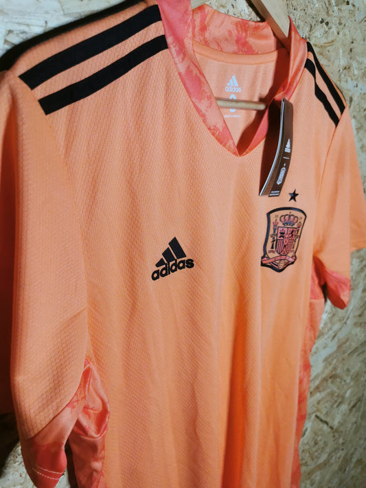 Authentic Spain 2020 Adidas Goalkeeper Short Sleeve Kitroom Issued Football Shirt (Image 2)