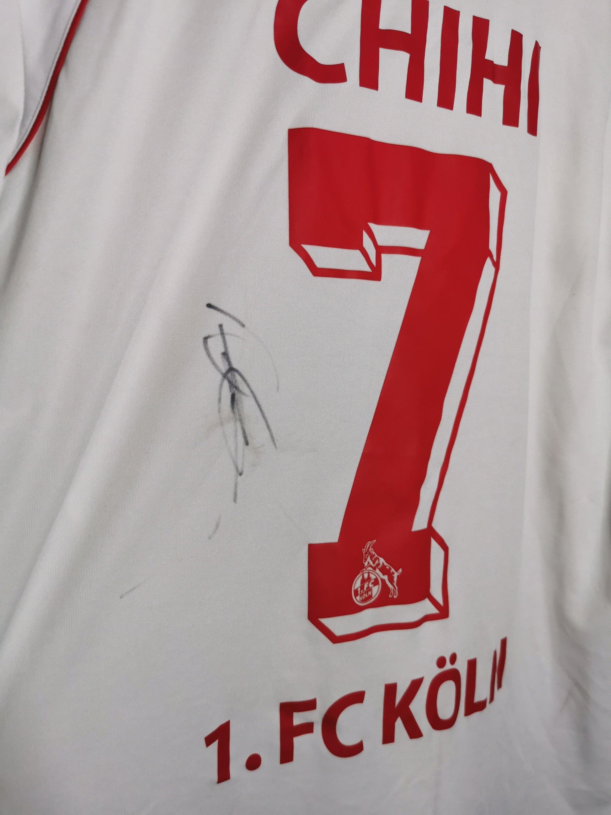 2012 Cologne Home Matchworn and Signed 'Chihi 7', X Large - footballshirts.ie