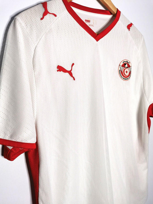 Authentic Tunisia 2008 Puma Home Short Sleeve Player Spec Football Shirt (Image 2)