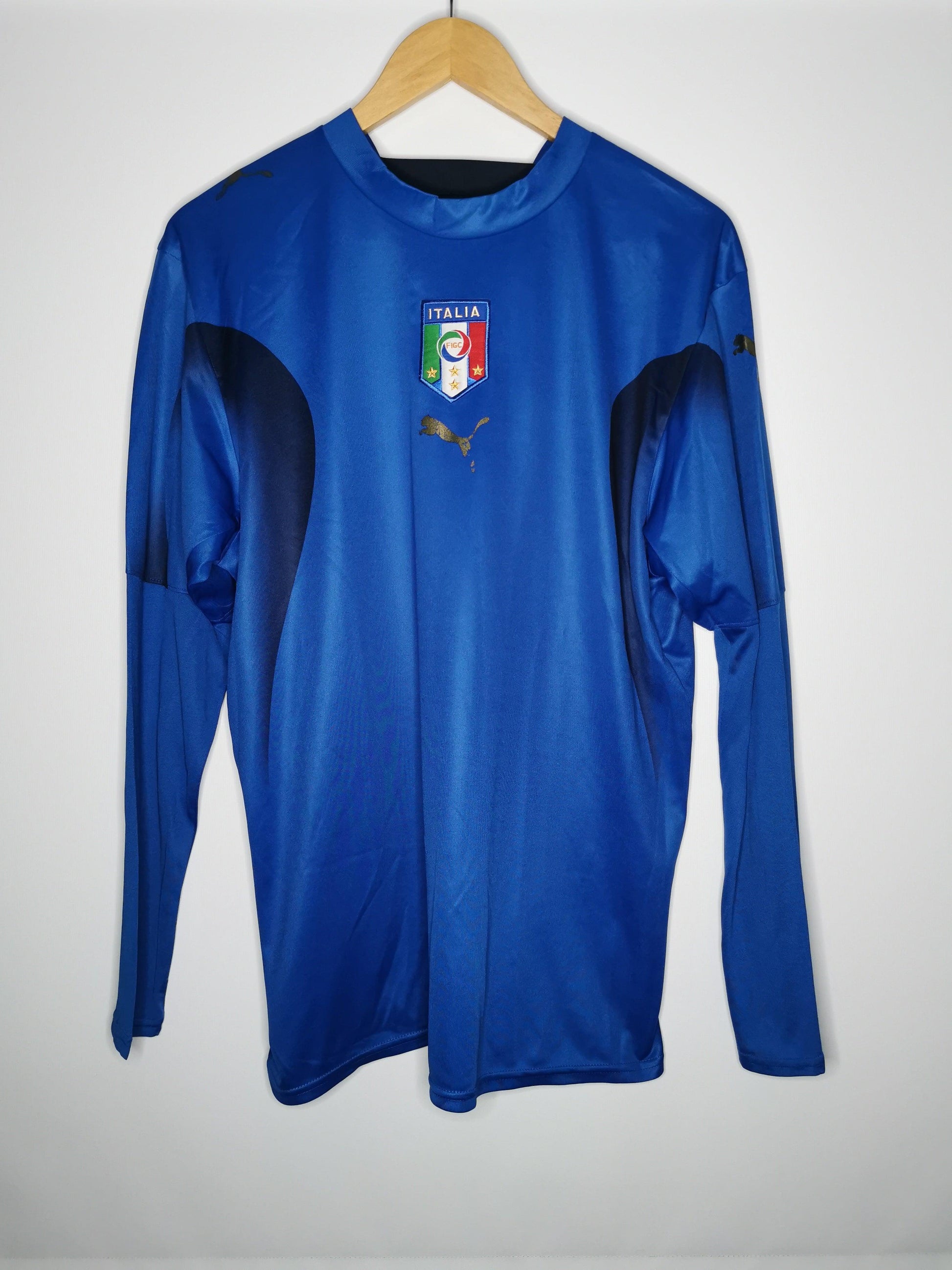 2006 Italy Home Long Sleeve, Medium - footballshirts.ie