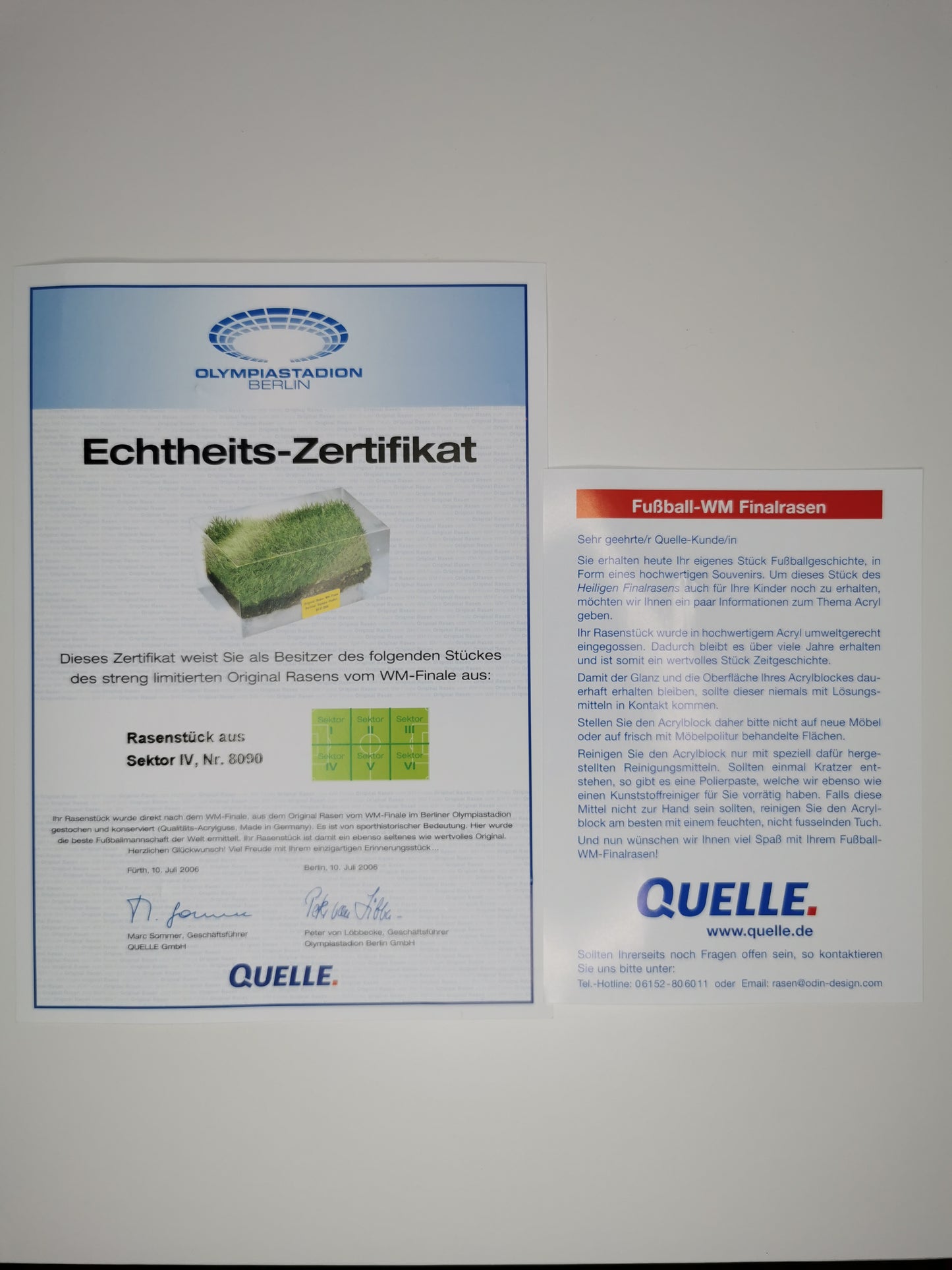 Raffle: 2006 World Cup Final Pitch