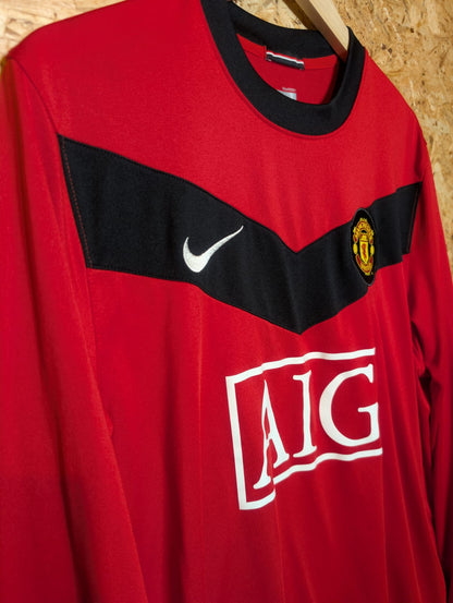 2009 Man United Home Long Sleeve 'Rooney 10', Large