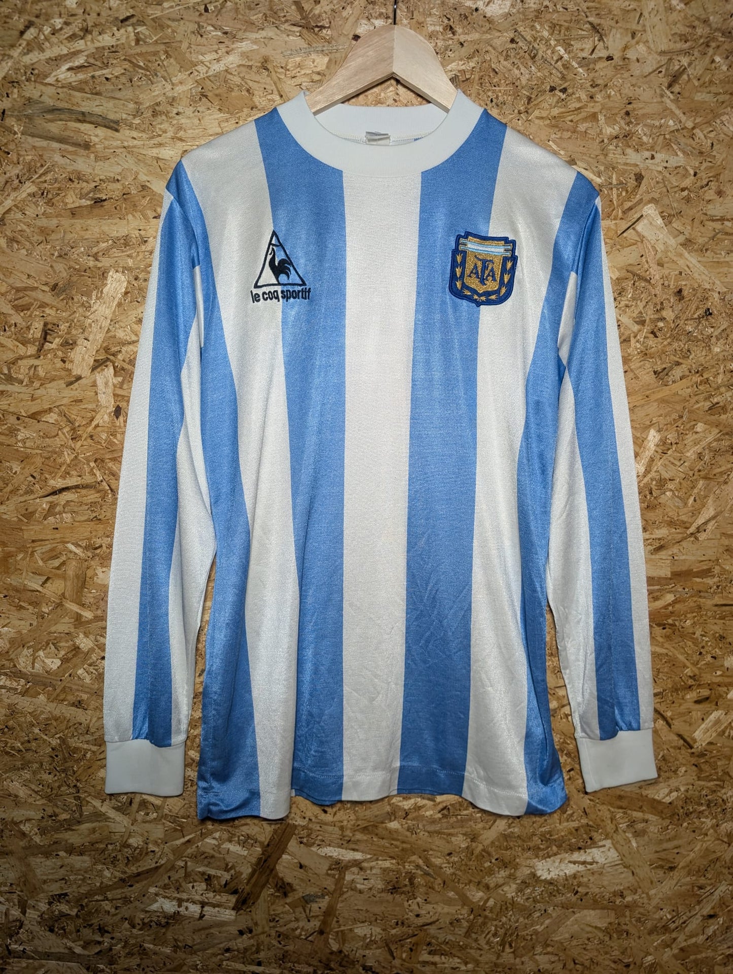 Raffle: 1986 Argentina Home Long Sleeve (Jaspo), Large (fits Medium)