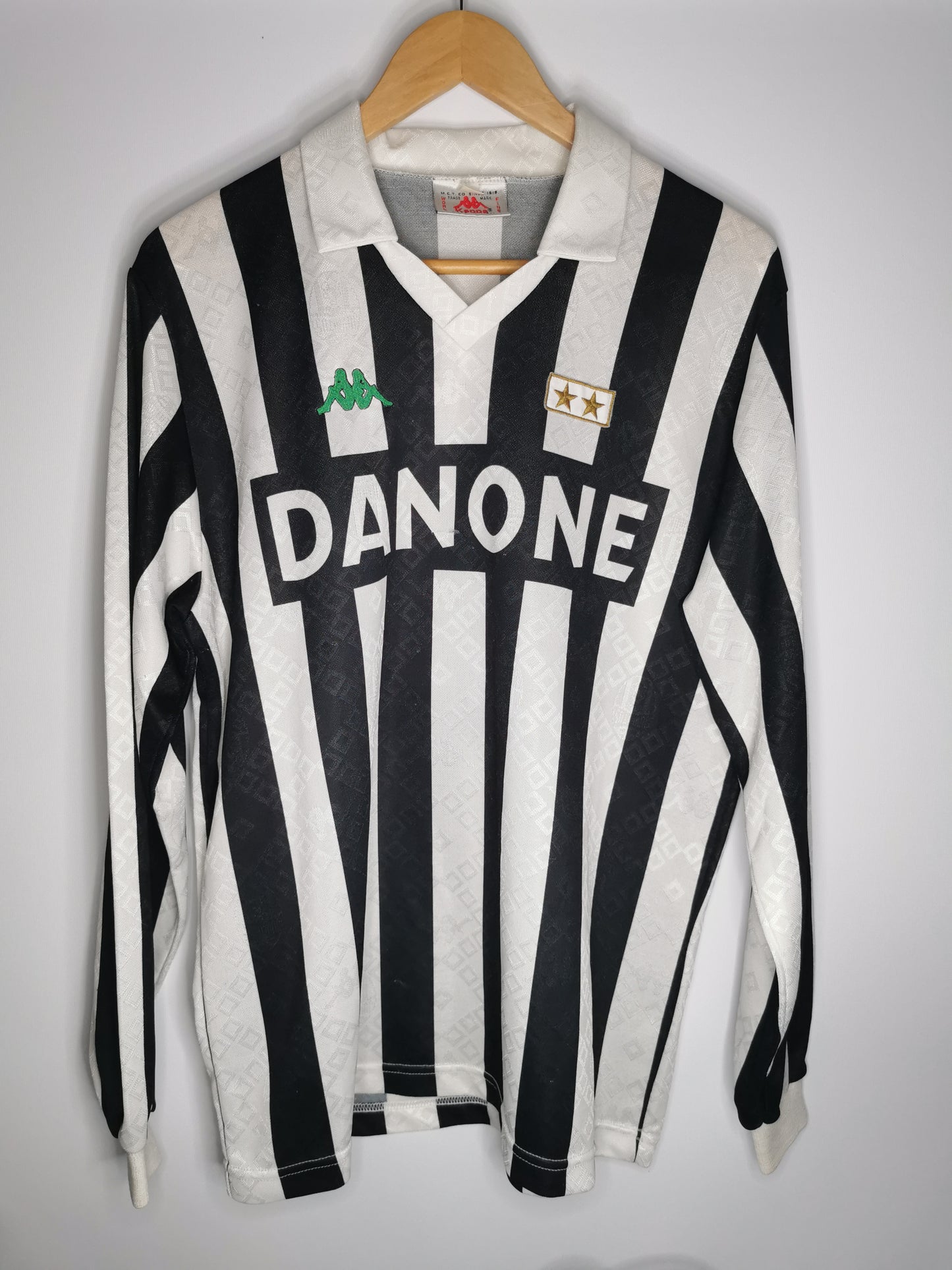 1993 Juventus Home Long Sleeve Player Spec #10, Large (fits Medium)