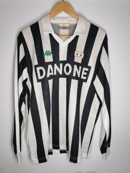 1993 Juventus Home Long Sleeve Player Spec #10, Large (fits Medium)