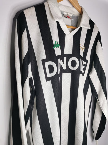 1993 Juventus Home Long Sleeve Player Spec #10, Large (fits Medium)