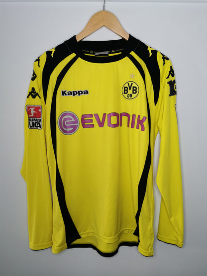 2009 Dortmund Home Match Issued Long Sleeve 'Lucas 18', Large