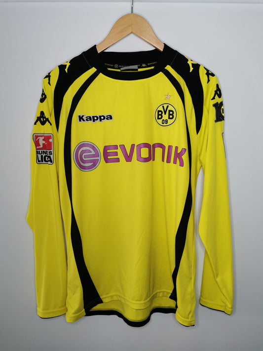 2009 Dortmund Home Match Issued Long Sleeve 'Lucas 18', Large
