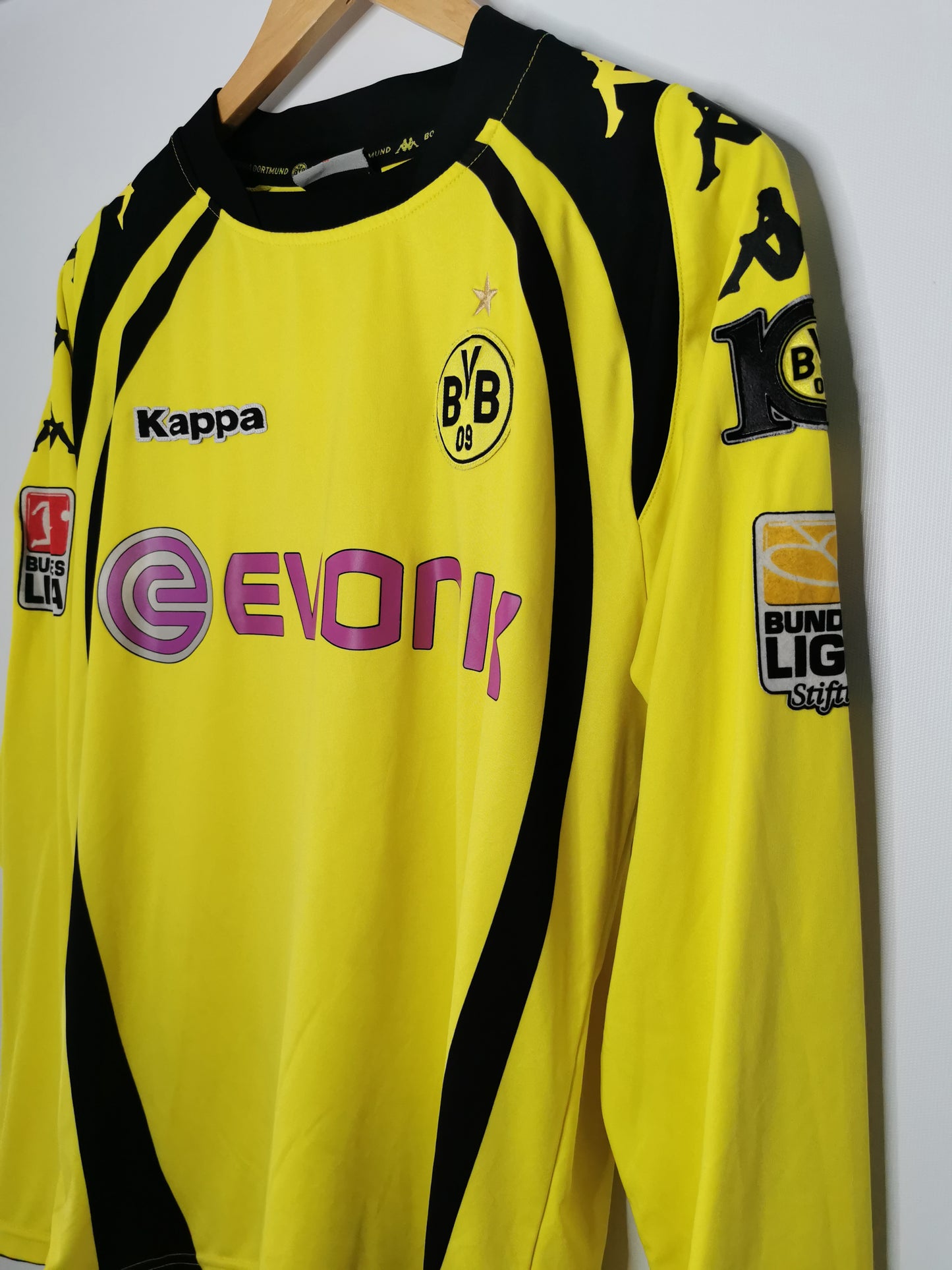 2009 Dortmund Home Match Issued Long Sleeve 'Lucas 18', Large