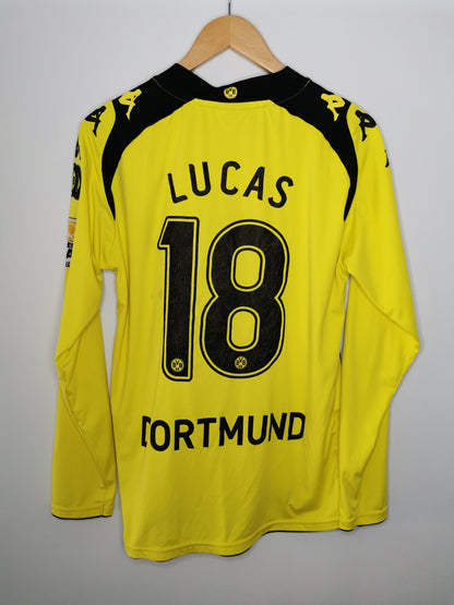 2009 Dortmund Home Match Issued Long Sleeve 'Lucas 18', Large