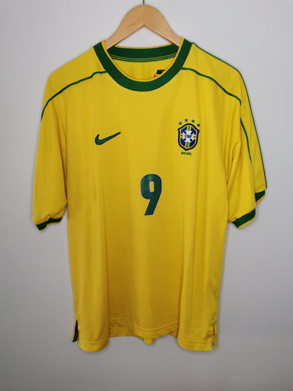 1998 Brazil Home 'Ronaldo 9' Player Spec, Medium