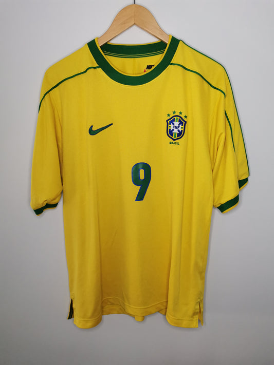 1998 Brazil Home 'Ronaldo 9' Player Spec, Medium