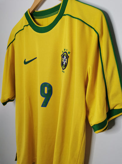 1998 Brazil Home 'Ronaldo 9' Player Spec, Medium