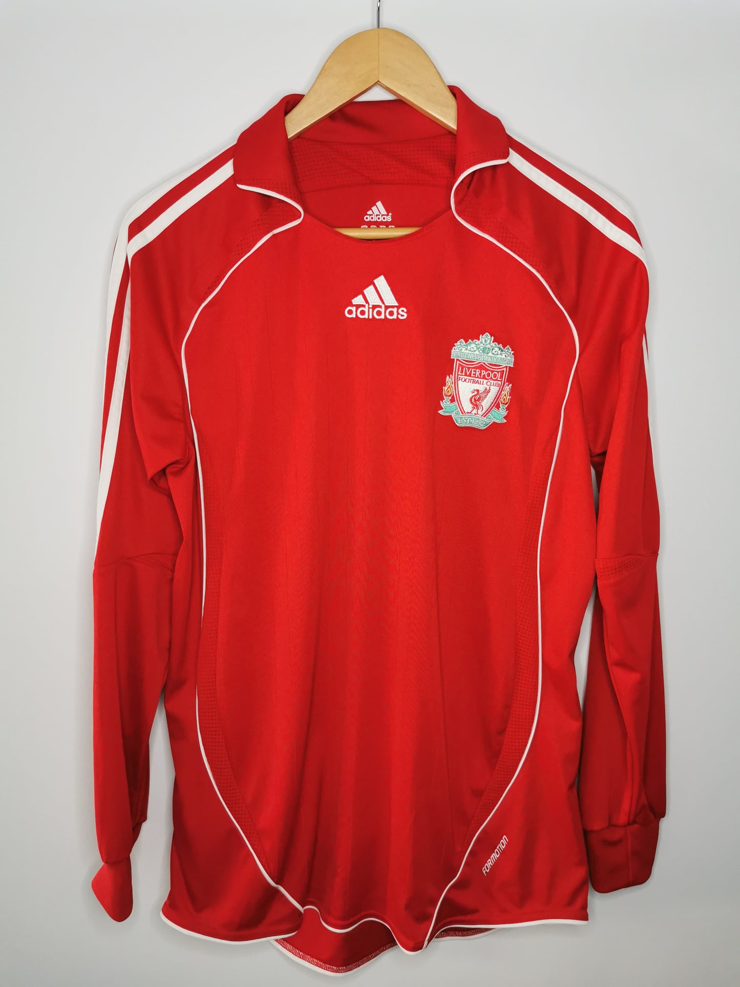 2006 Liverpool Home Long Sleeve Player Spec Sponsorless, Medium