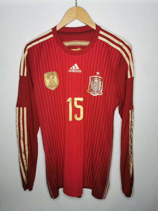 2014 Spain Home Long Sleeve Kitroom Issue 'Ramos 15', Size 6 (Medium)