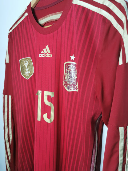 2014 Spain Home Long Sleeve Kitroom Issue 'Ramos 15', Size 6 (Medium)