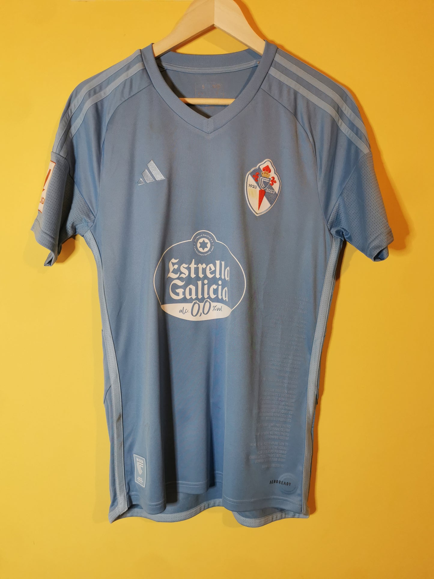 2023 Celta Vigo Home Fran Beltran matchworn & signed vs Valencia