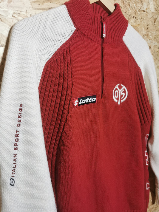 Authentic Mainz 2004 Lotto Long Sleeve 1/4 Zip Fleece Football Training Top (Image 2)