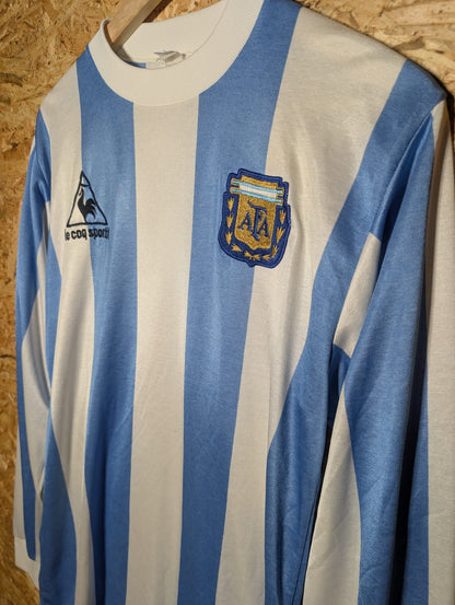 Raffle: 1986 Argentina Home Long Sleeve (Jaspo), Large (fits Medium)