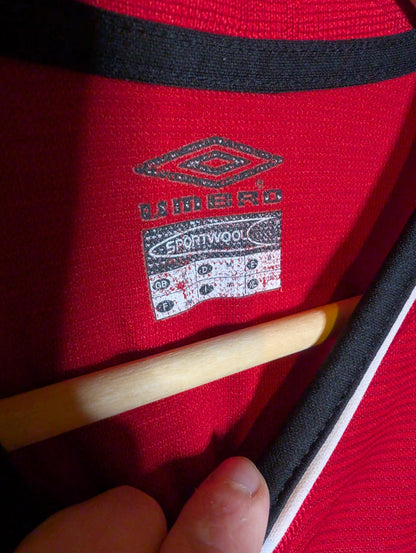 2000 Man United Home Long Sleeve 'Beckham 7', Medium