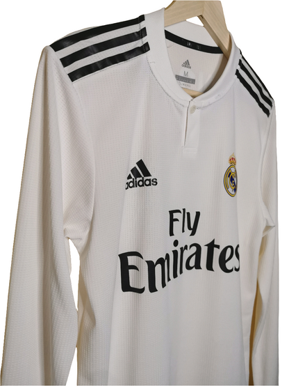 2018 Real Madrid Home Long Sleeve Player Spec 'Benzema 9', Medium