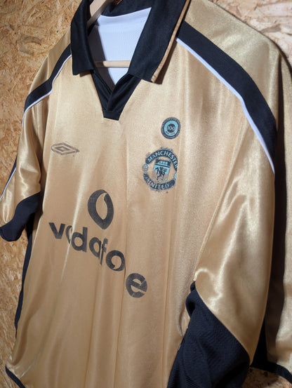 Manchester United Away 2001 Umbro Reversible Authentic Football Shirt, X Large