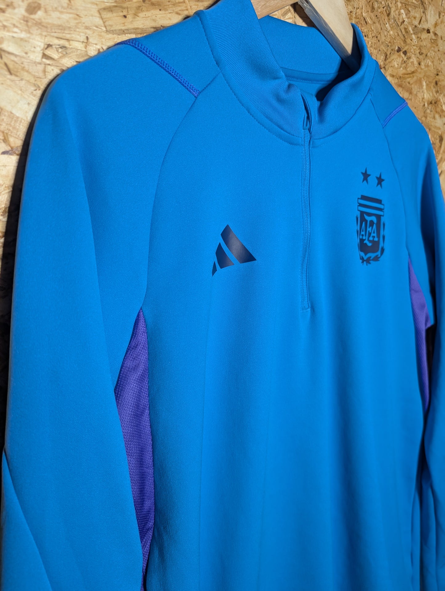 Authentic Argentina 2022 Adidas 2 Star Football Track Top - Image 3