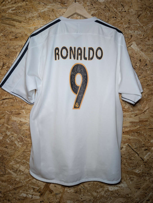 Authentic Real Madrid 2003 Adidas Home Short Sleeve Player Spec Football Shirt 'Ronaldo 9' (Image 2)