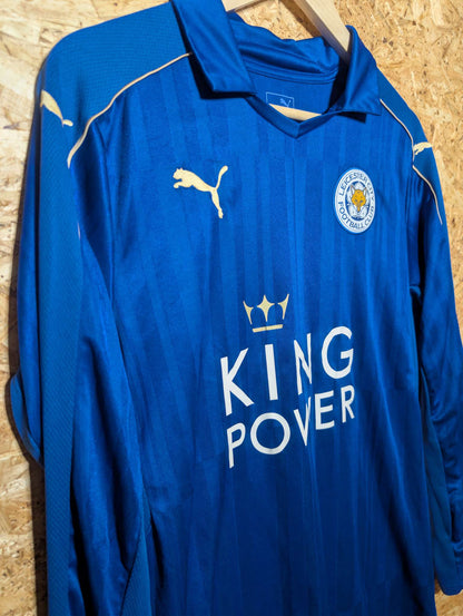 2016 Leicester City Home Long Sleeve 'Mahrez 26', Medium