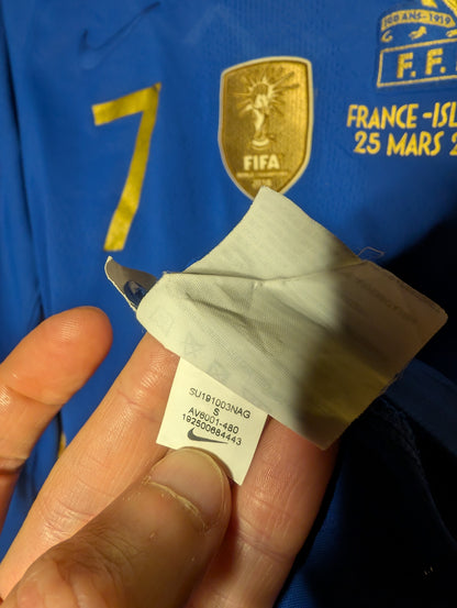 Authentic France 2019 Nike Home Centenary Limited Edition Long Sleeve 'Griezmann 7' Player Spec Football Shirt - Image 5