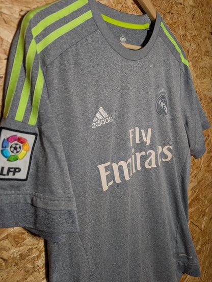 Authentic Real Madrid 2015 Adidas Grey Away Football Shirt, Large (Image 2)