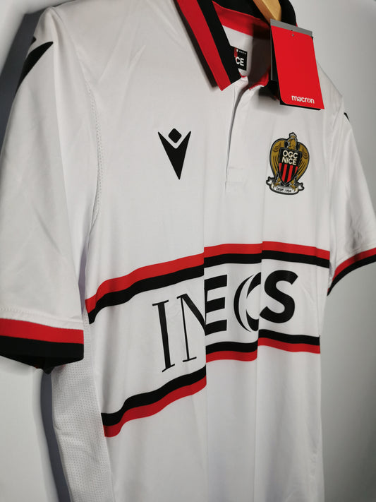 Authentic Nice 2020 Macron Away Short Sleeve Player Spec Football Shirt (Image 2)