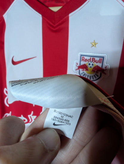 Authentic Red Bull Salzburg 2019 Nike Home Football Shirt 'Haaland 30' (Image 5)