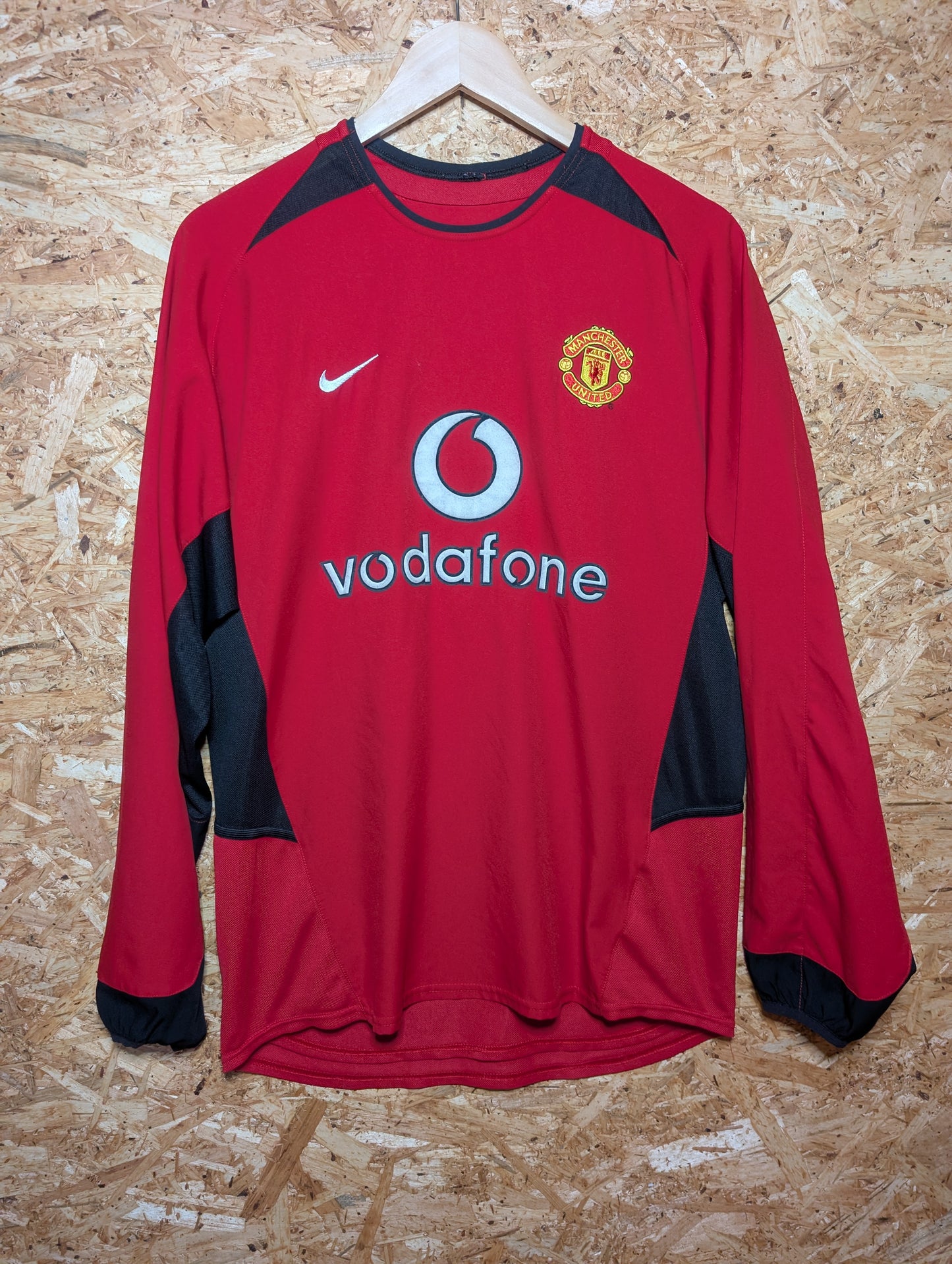 Manchester United Home 2002 Nike Long Sleeve Authentic Football Shirt 'Ronaldo 7', Small (fits Medium)