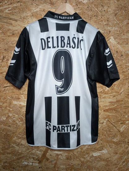 Authentic Partizan Belgrade 2000 Naai Home Football Shirt 'Delibašić 9' (Image 2)