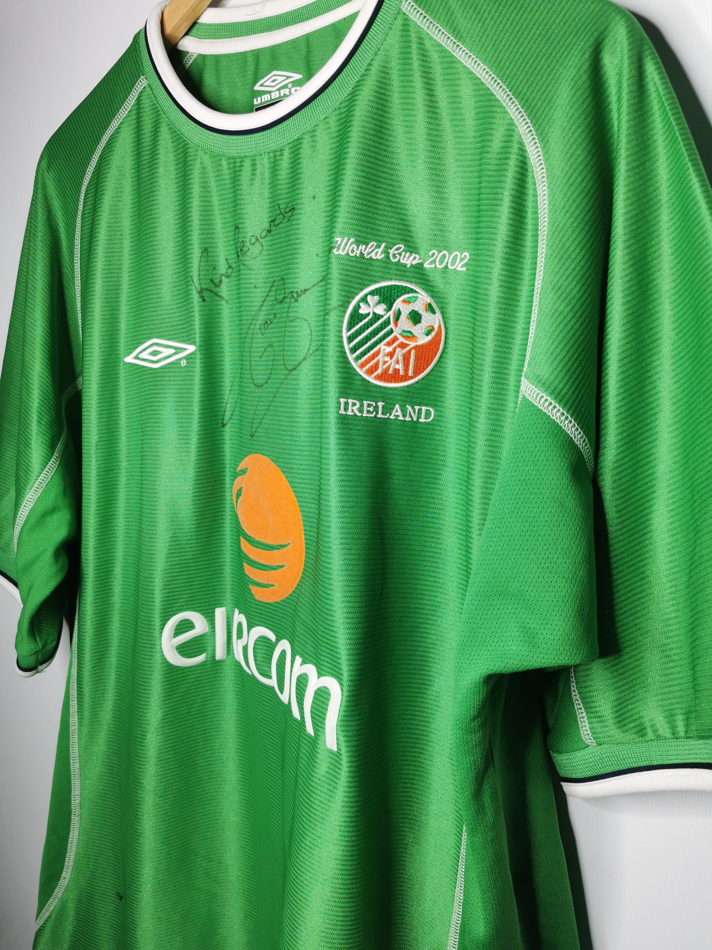 2002 Ireland Home Niall Quinn signed, X Large