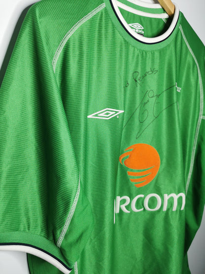 2002 Ireland Home Niall Quinn signed, X Large