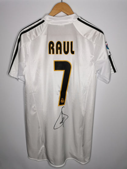2004 Real Madrid Home Raul Signed, Large