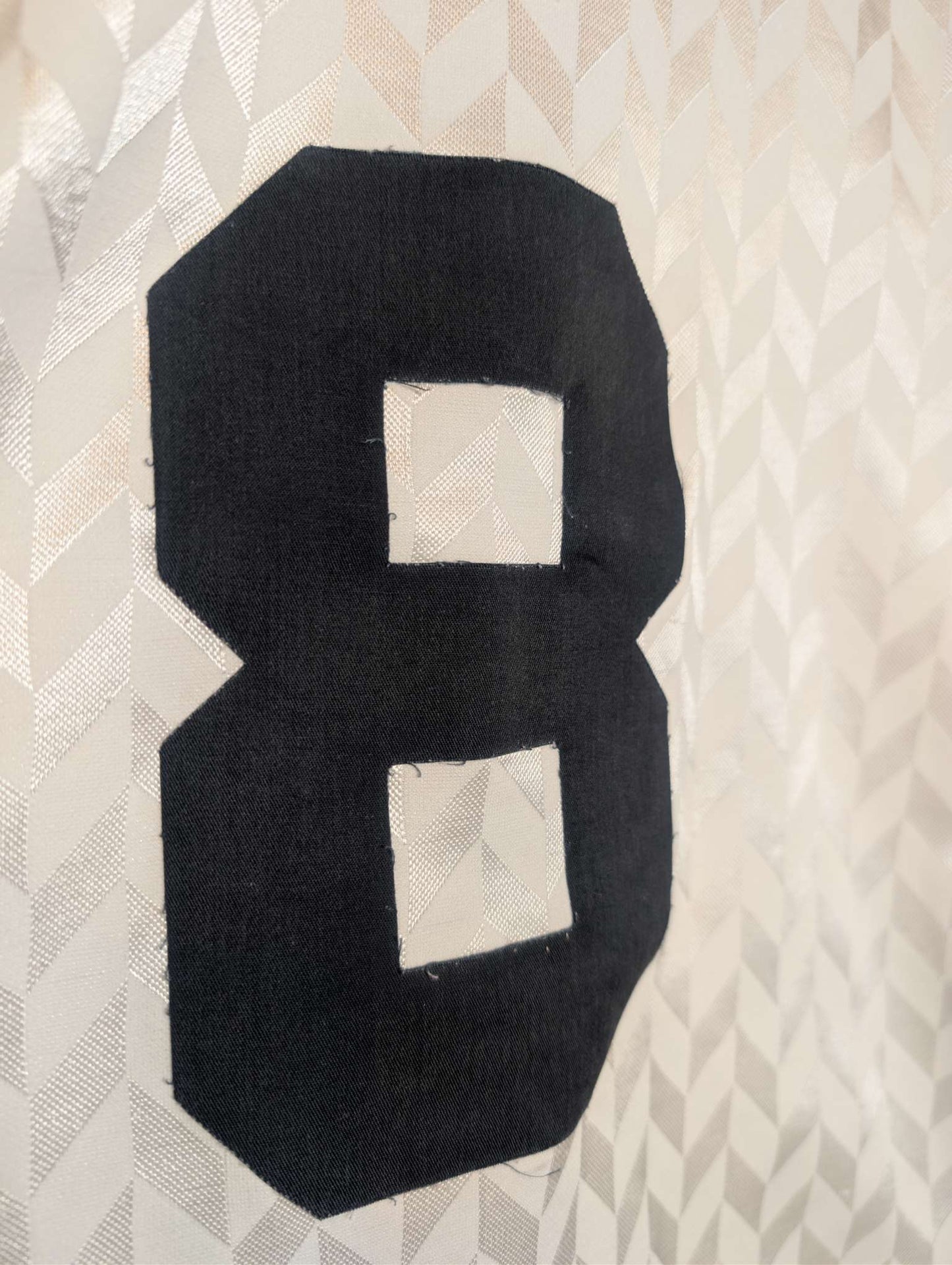 1986 Real Madrid Home Long Sleeve #8, Large (fits Medium)