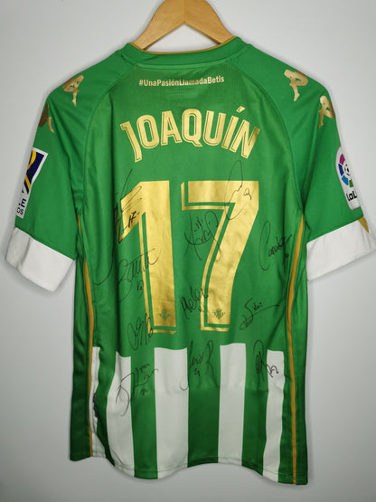 2019 Real Betis Home Squad Signed Joaquin Match Issued, Large