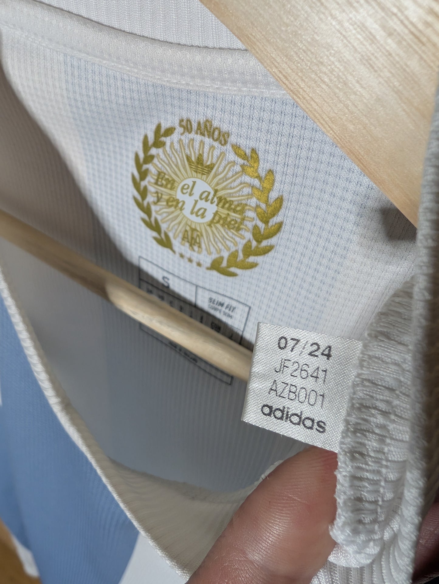 Authentic Argentina 2025 Adidas Home 50th Anniversary Authentic Football Shirt - Image 5